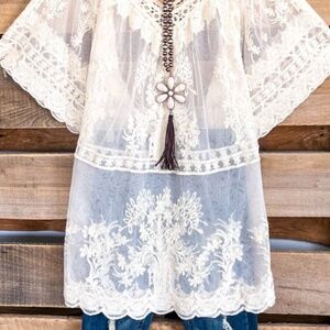 Boho Lace Overlay Top
